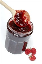 Raspberry jam, raspberry jam, cooking spoon, Raspberry