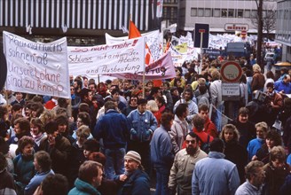 Ruhr area. DGB demonstration against unemployment and social cuts. ca 1982-4