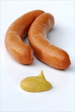 Bockwurst sausage and mustard, bockwurst, sausage, sausage, bockwurst