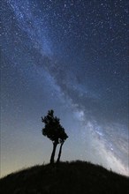 Starry sky with milky way, Switzerland, Europe