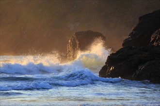 Rocks in the surf, Sango Bay, Durness, Scotland, Great Britain