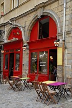 Restaurant, old town, Lyon, Rhone-Alpes, France, Europe