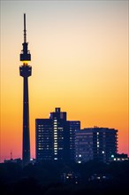 Dortmund, sunset, Florian Tower, Dortmund, North Rhine-Westphalia, Germany, Europe