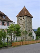 Diebesturm or Witches' Tower, Old Town, Stein am Rhein, Canton Schaffhausen, Switzerland, Europe