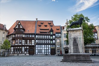 Braunschweig Lion on Burgplatz, Braunschweig, Lower Saxony, Germany, Europe