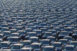 Large number of cars on assembly point, Brand Audi, Germany, Europe