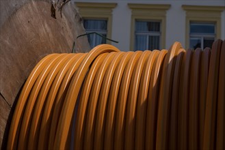 Fibreglass drum on the market square in Oschatz