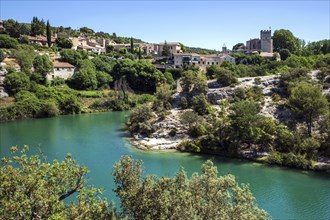 Esparron-de-Verdon, front Ravin d Albiosc, Lac d Esparron, Provence-Alpes-Côte d'Azur, Provence,