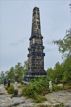 So-called Wettin Obelisk on the Lilienstein for the 800th anniversary of the House of Wettin in