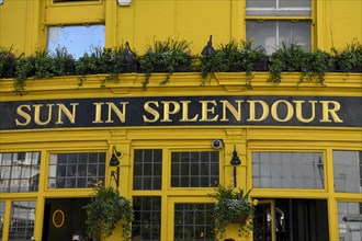 Facade of the Sun pub in Splendour on Portobello Road, London, England, United Kingdom, Europe