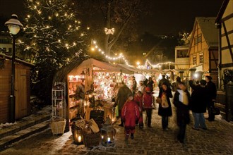 The Christmas market in the old village centre in Dresden Loschwitz, is organised annually by the