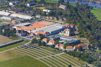 The new exhibition centre is located in the Ostra Gehege in the halls of the old Erlwein abattoir