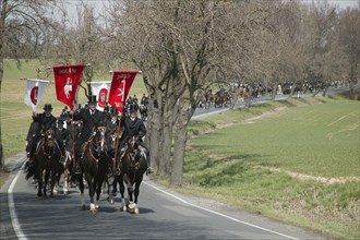 Every year at Easter there are about 5 processions in Lusatia, each with about 200 riders. The