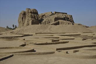 Deffufa, 19-meter-high brick building, ancient city of Kerma, Northern state, Nubia, Nile Valley,