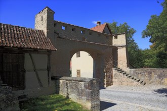 The Mainbernheim Gate, double gate complex, Iphofen, district of Kitzingen, Lower Franconia,