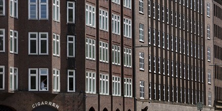 Montanhof, facade, Kontorhausviertel, UNESCO World Heritage Site, Hamburg, Germany, Europe