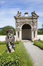 Paradise Garden with Garden Grotto, Neuburg am Inn Castle, Neuburg am Inn, Lower Bavaria, Bavaria,