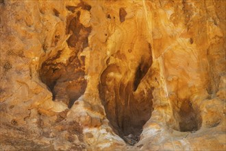 Ochre nature trail, Le Sentier des Ocres, former ochre mining area, ochre rocks, Roussillon,