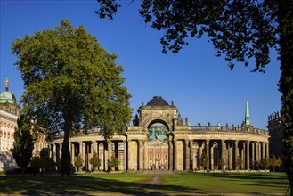 Park Sanssouci is part of the Potsdam palace park ensemble. Colonnade with Triumphal Gate