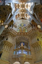 Interior of the Sagrada Família, Church of the Atonement of the Holy Family, architect Antoni