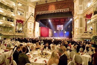 Semperoper Ball in Dresden For the Opera Ball in Dresden, the auditorium and stage of the