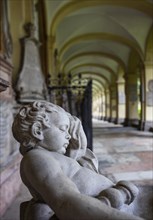 Crypt arcades, grave counters in the arcade of St. Sebastian's Cemetery, Church of St. Peter,