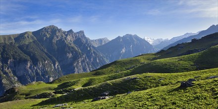 Panorama of Himalayas mountains. Kullu Valley, Himachal Pradesh, India, Asia