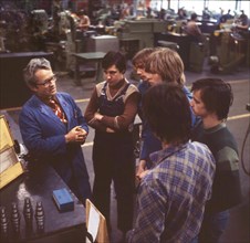 Wolfsburg, VW plant, training of apprentices, ca, 1979-80