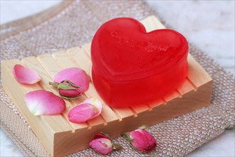 Rosessoap and flower petals, -soap, flower petals