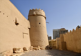 Tower of the Al Masmak Fort, historic fortress from 1865, Riyadh, Saudi Arabia, Asia