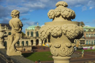 The world-famous Dresden Zwinger in autumn