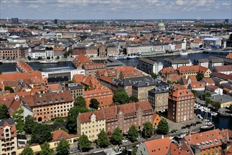 View from the tower of the Lutheran Church of the Redeemer, Church of Our Saviour, Copenhagen,