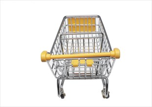 Small empty shopping trolley