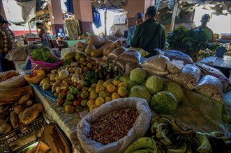 Market stands. San Felipe. Vulcano Fogo. Fogo. Cabo Verde. Africa