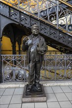 Sculpture in the market hall, Budapest, Hungary, Europe