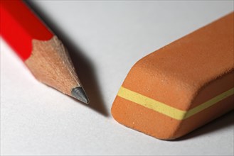 Pencil and eraser, pencil point