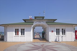 Entrance to the pier, Göhren, Rügen Island, Mecklenburg-Western Pomerania, Germany, Europe