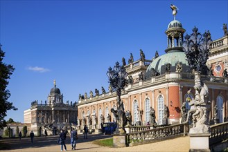 Park Sanssouci is part of the Potsdam palace park ensemble. The New Palace is a palace on the west