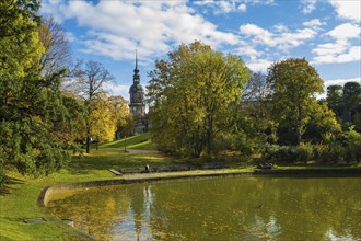 The world-famous Dresden Zwinger in autumn