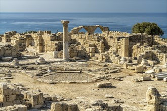 Ruins of the early Christian basilica of the ancient city of Kourion, Episkopi, Cyprus, Europe