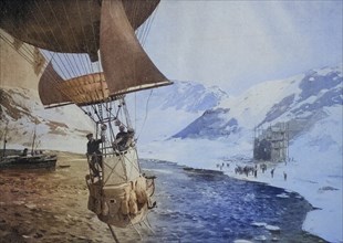 Salomon August Andrées Expedition with a gas balloon to the North Pole started on 11 July 1897 and