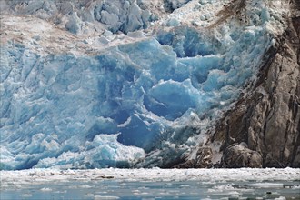 Front of a glacier calving into the sea, Tracy Arm Fiord, Tongass National Forest, Juneau, Inside