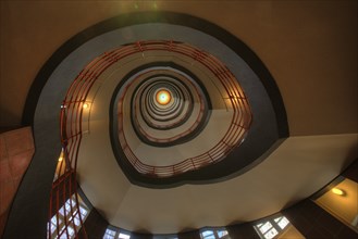 Staircase in old building, Hamburg, Germany, Europe