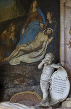 Crypt arcades, grave counters in the arcade of St. Sebastian's Cemetery, Church of St. Peter,