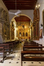 Interior of historic church convent of San Roque, Campeche city, Campeche State, Mexico, Central