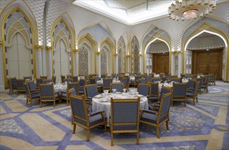 Dining Hall in Qasr Al Watan, Presidential Palace, Interior View, Abu Dhabi City, Emirate of Abu