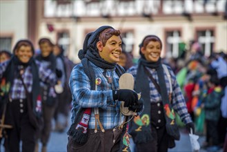 Carnival procession, Fasendumzug, Alemannic Fasnacht, Gengenbach, Baden-Württemberg, Germany,