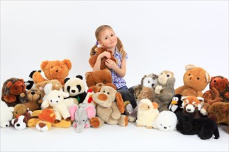 Girls with stuffed animals, Soft toy, Stuffed animals