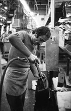 Car production at the Ford factory on 12.02.1976 in Cologne, Germany, Europe