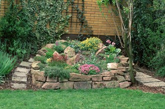 Rock Garden in spring, Germany, Europe